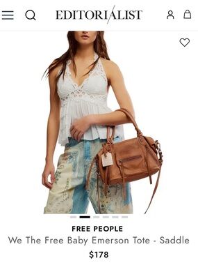 We The Free Mini Emerson Tote in Saddle